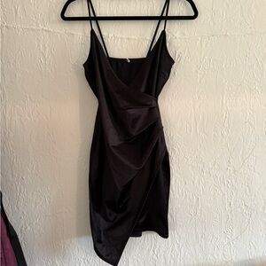 Elegant Black Asymmetrical Dress